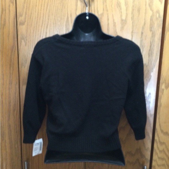 Havana Jeans Cropped Black Sweater Juniors L - Picture 4 of 6